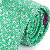 Light Green Floral Whisperer Silk Tie